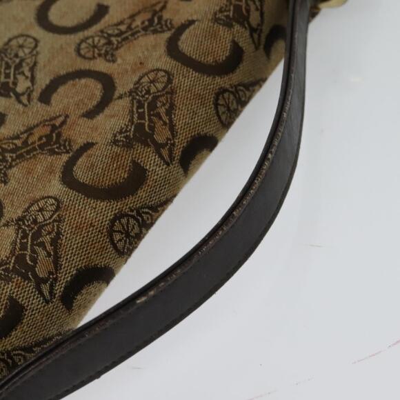 CELINE C Sulky Hand Bag Canvas Brown Gold - Picture 7 of 12